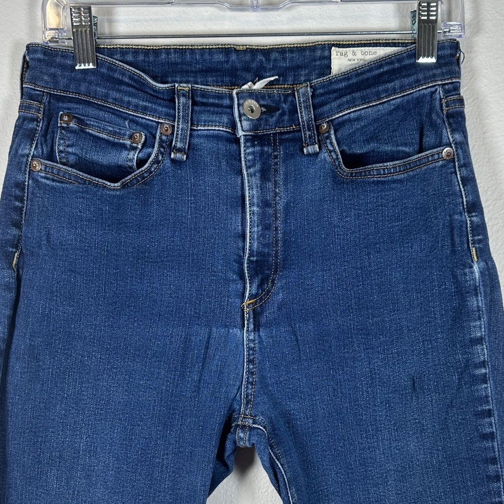 Rag & Bone Nina High Rise Skinny Jeans Marine Blue Womens Size 28 Designer Denim - Picture 4 of 9